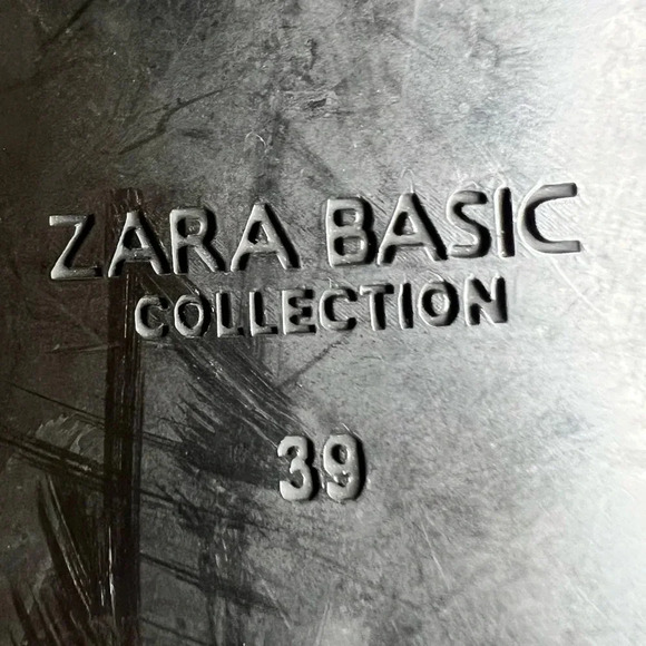 Zara Basic Collection Black Leather Mules w/ Pearl Accent Straps. Size 39. NWOT. - Picture 2 of 15